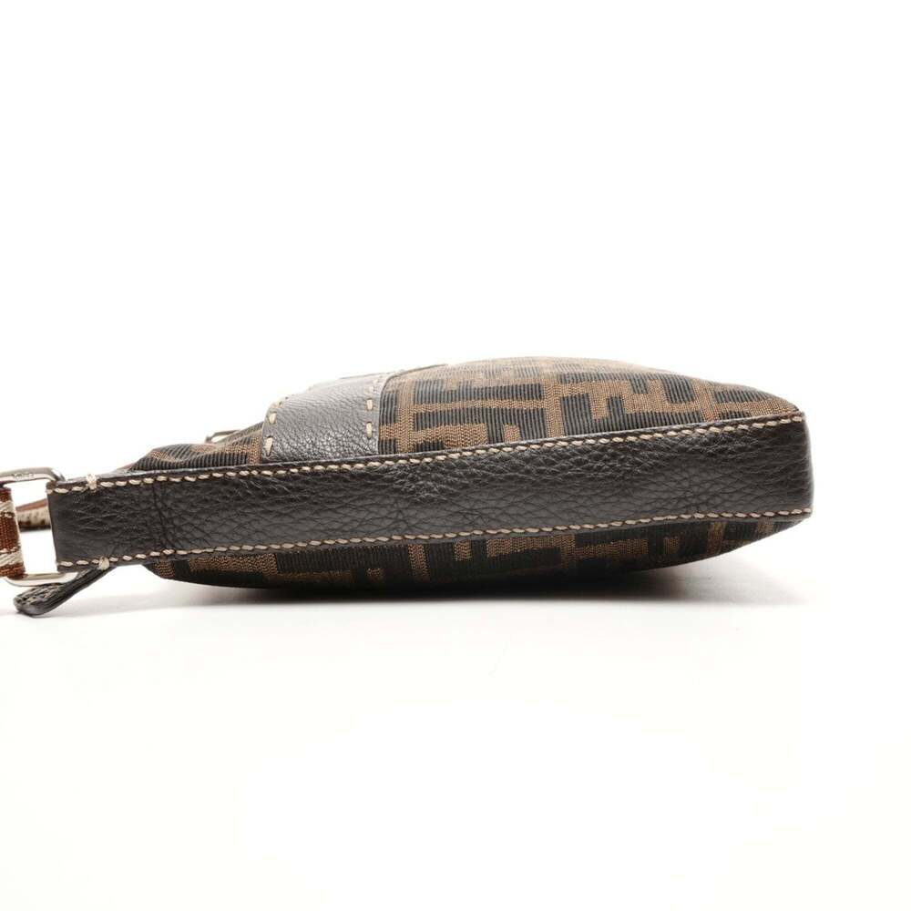 FENDI Brown Canvas Zucca Shoulder Bag - Picture 3 of 12